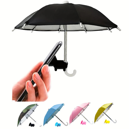 Mini-Regenschirm - Sonnenschirm, für Smartphones mit Saugknopfhalterung, blendfreier Sonnenschutz für den Außenbereich, entspiegelter Displayschutz 2025